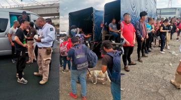 Aseguran a 330 migrantes en la autopista Puebla-Orizaba; "es un hecho histórico": INM