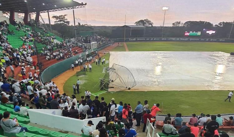 Suspenden por lluvia primer partido de Olmecas en el Tumbapatos; hoy será doble juego