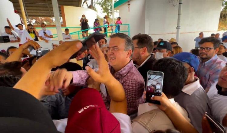 Ahora vitorean “¡Presidente!” a Marcelo Ebrard… durante mitin en Hidalgo
