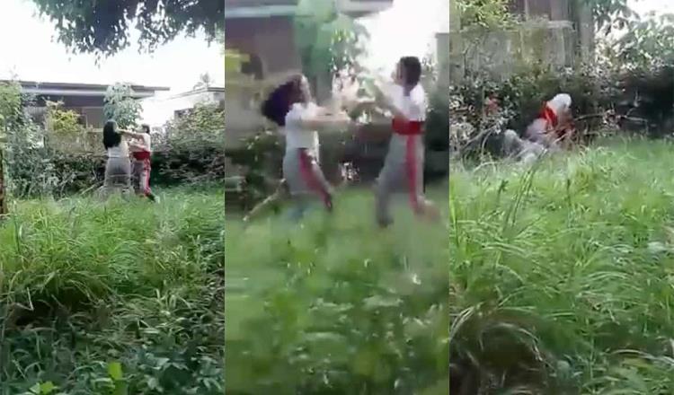 A puño limpio, alumnas del Cobatab pelean dentro de plantel en Macuspana