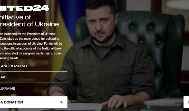 Lanza Zelenski página de donaciones para reconstruir Ucrania
