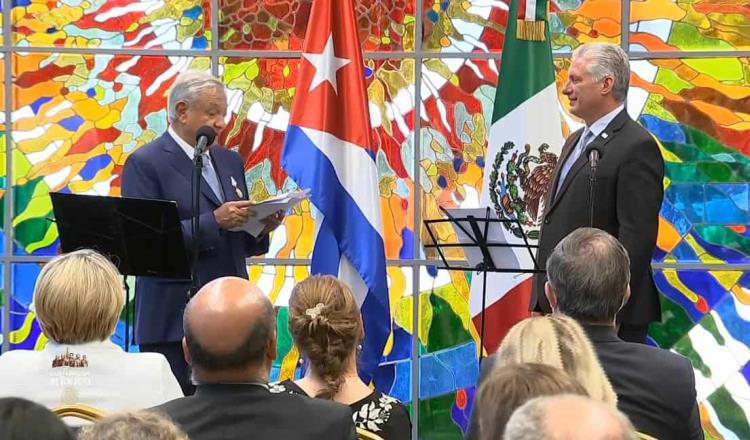 Celebra Díaz-Canel homenaje de AMLO a Cuba