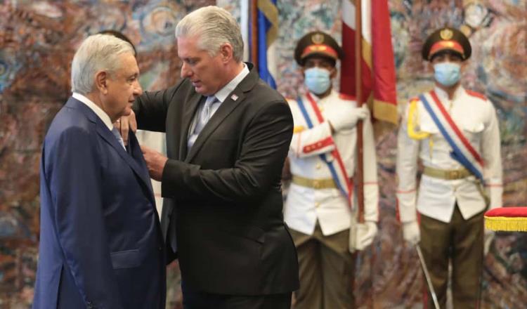 Condecora Cuba a AMLO con la Orden Nacional José Martí