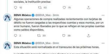 Reportan usuarios que BBVA les depositó dinero en sus cuentas bancarias