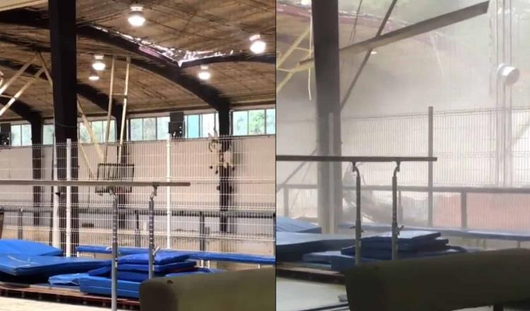 [VIDEO] Se desploma techo de gimnasio del IPN en Zacatenco, CDMX  