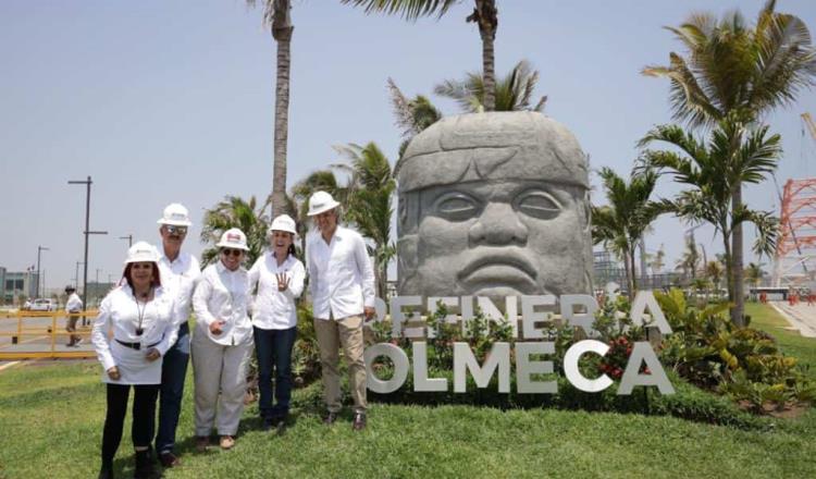 Visitan refinería ‘Olmeca’ gobernadores y jefa de Gobierno de la CDMX