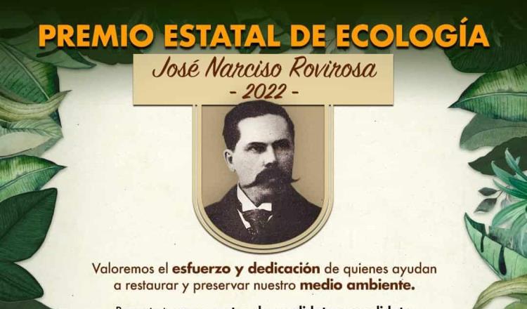 Lanzan convocatoria para el Premio Estatal de Ecología “José Narciso Rovirosa 2022”