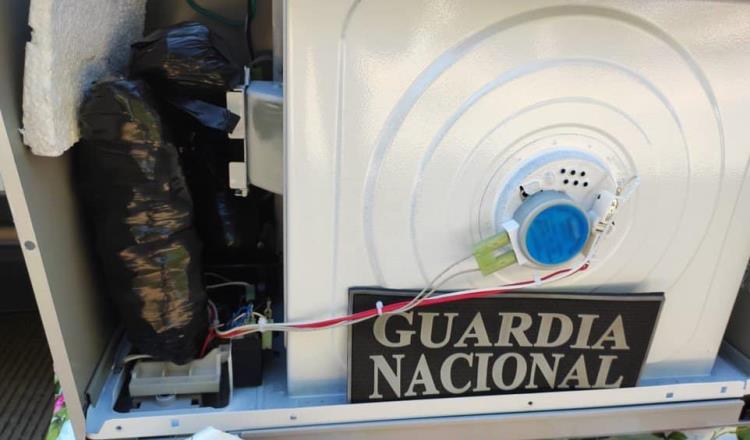 Detectan metanfetamina oculta en motor de microondas en Culiacán
