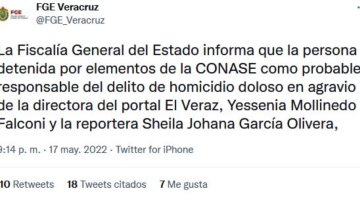 Libera Fiscalía de Veracruz a detenido por asesinato de las dos periodistas de Veracruz