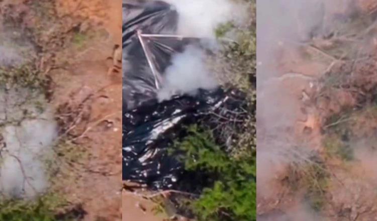 VIDEO | Con drones, atacan a policías comunitarios en Michoacán