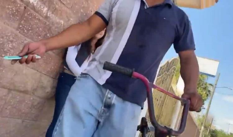 [Video] Hombre amenaza a mujer con cutter en Culiacán