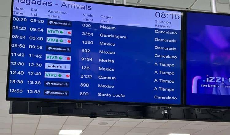 Por Agatha, Aeroméxico cancela vuelo de Villahermosa a CDMX