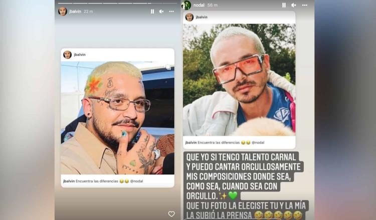 Yo sí tengo talento: Nodal responde a J Balvin tras burlas por nuevo ‘look’