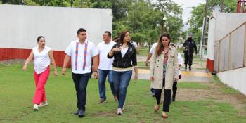 Inspecciona Ana Guevara infraestructura deportiva en 4 municipios de Tabasco