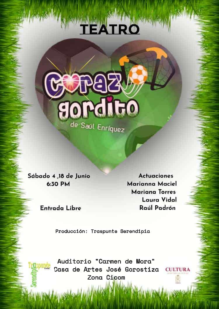La obra ‘Corazón gordito’ con talento tabasqueño se presentará en la Casa de Artes José Gorostiza