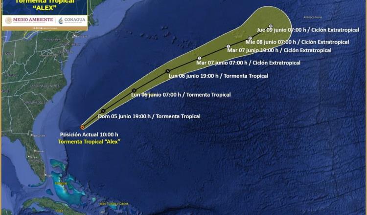 Se forma tormenta Alex en el Océano Atlántico; no representa peligro para México