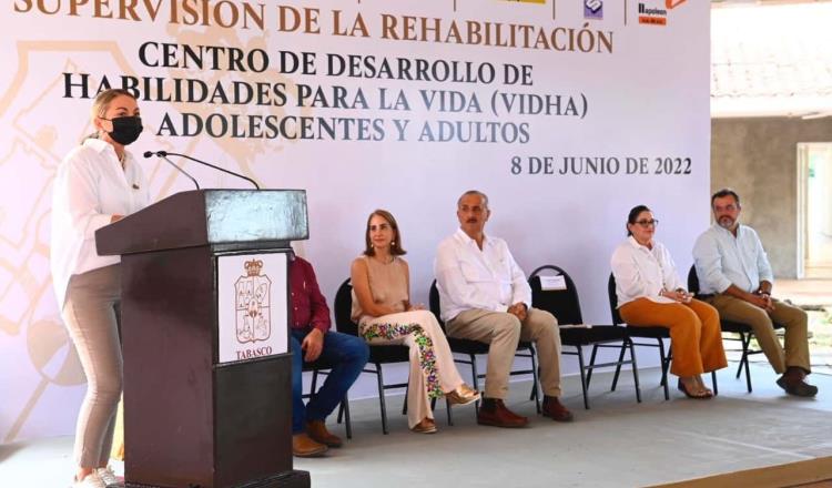 Centro VIDHA reporta avance de rehabilitación del 70%; CMMC recorre instalaciones