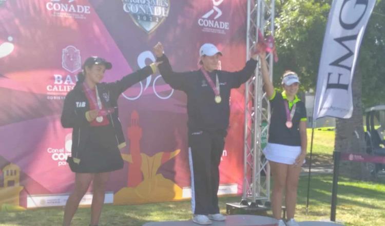 Golfista tabasqueña gana medalla de plata en los Juegos Conade 2022
