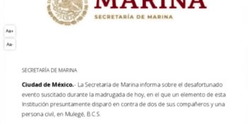 Mata elemento de la Semar a dos compañeros y una mujer civil en BCS