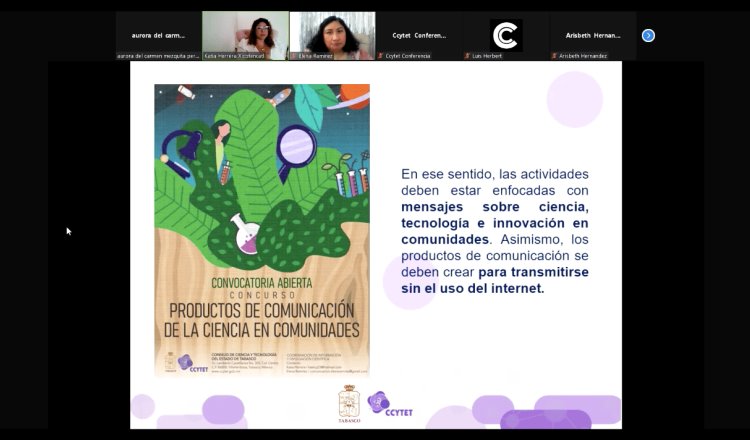 Lanza CCYTET concurso de difusión de la ciencia en comunidades sin internet