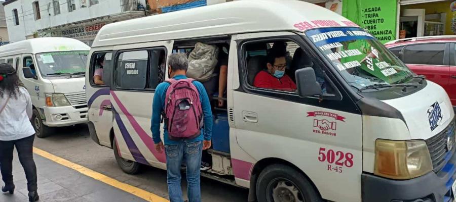 Regresa el uso obligatorio del cubrebocas en el transporte público en Tabasco