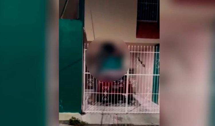 [VIDEO] Sujeto se ensarta en la reja de una casa en Campeche