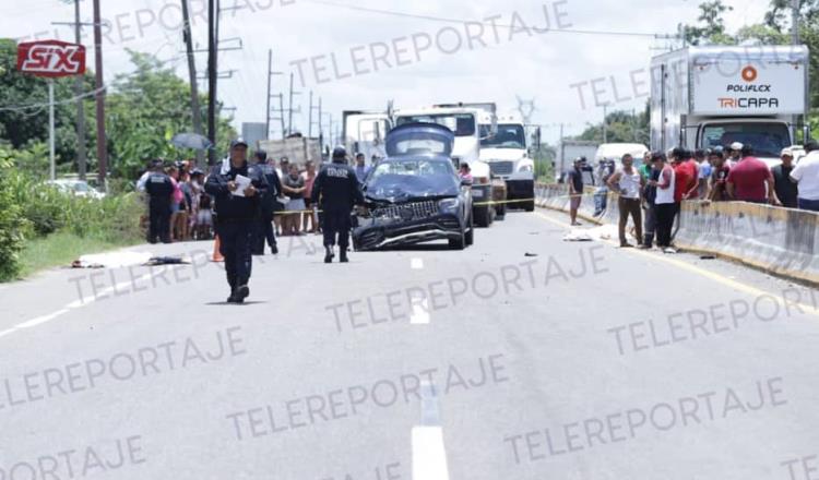 Fatal accidente deja 3 muertos en la Villahermosa-Frontera