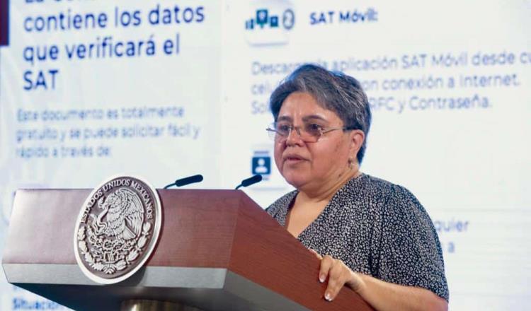 El SAT nunca pidió la constancia de situación fiscal, aclara Raquel Buenrostro 