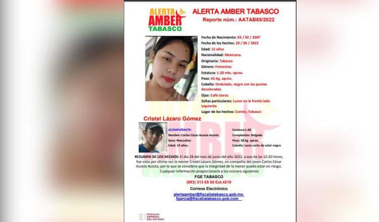 Buscan a quinceañera de Centro; lleva desaparecida 2 semanas