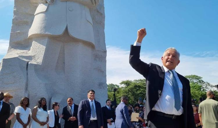 López Obrador rinde homenaje a Roosevelt y a Luther King en EE.UU.