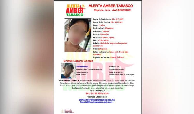 Quinceañera desaparecida en Centro confirma a la FGE que se fue por voluntad propia