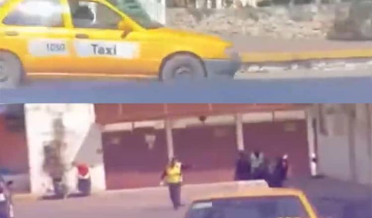 [VIDEO] Taxista da vuelta prohibida en Atasta, pero tránsitos ya lo esperaban