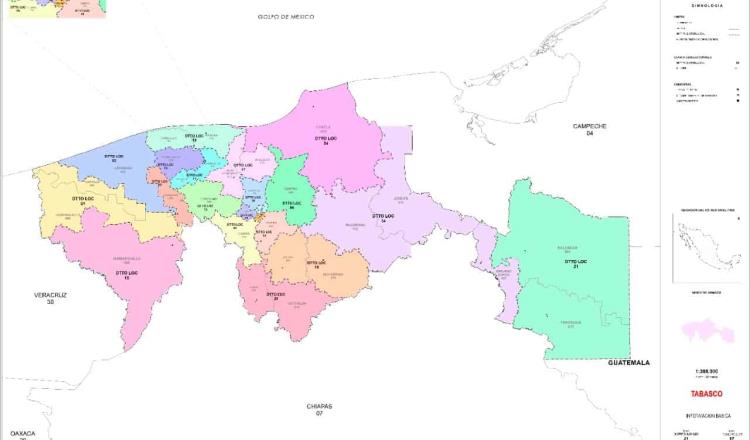 Tiene Tabasco nueva distritación local para elección del 2024: INE