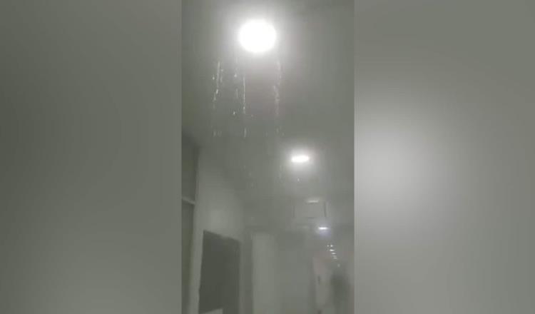 Se inunda hospital de Perote, Veracruz horas después de su inauguración