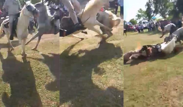 Muere hombre embestido por un caballo, durante fiestas patronales en Tucta