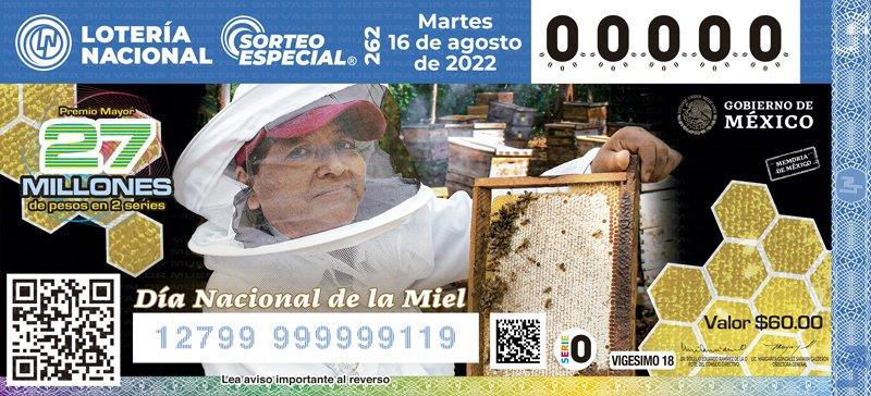 Presentan billete de la Lotería Nacional dedicado al sector apícola de México