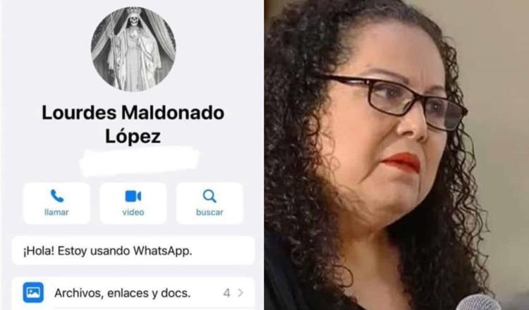 Activan celular de la periodista asesinada Lourdes Maldonado; colocan imagen de la Santa Muerte