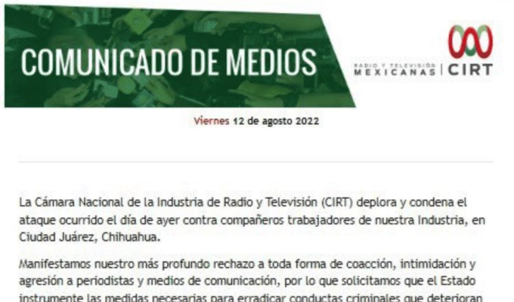 Exige CIRT al Estado instrumente medidas, tras asesinato de trabajadores de la radio en Juárez