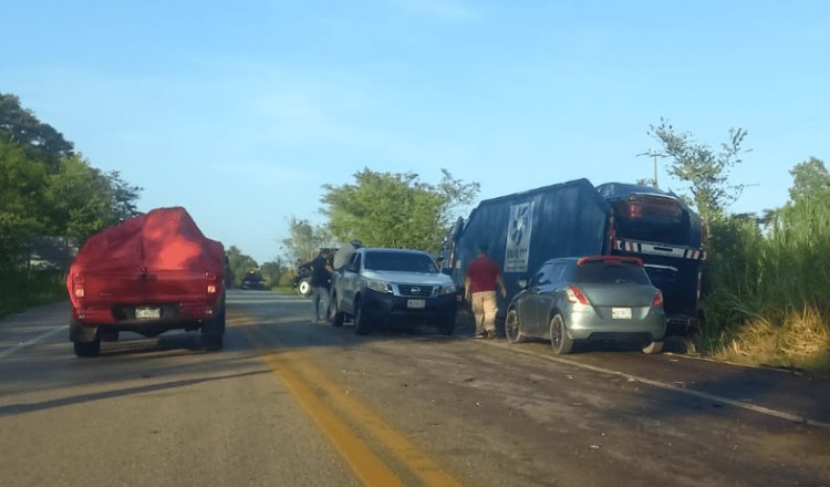 Se registra accidente en la Villahermosa-Escárcega