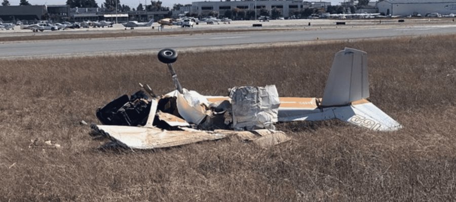 Choque de 2 avionetas en California deja como saldo 2 personas muertas