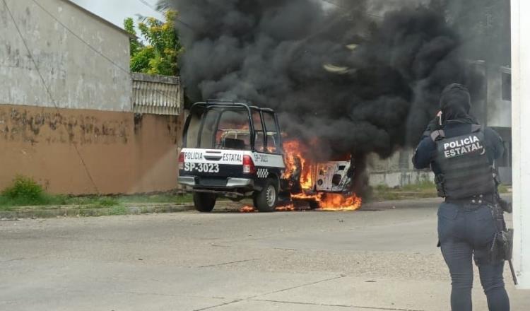 Incendian con bombas molotov patrullas de la SSPC en Coatzacoalcos