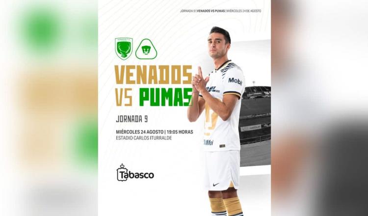 Pumas Tabasco visitan a Venados en Mérida