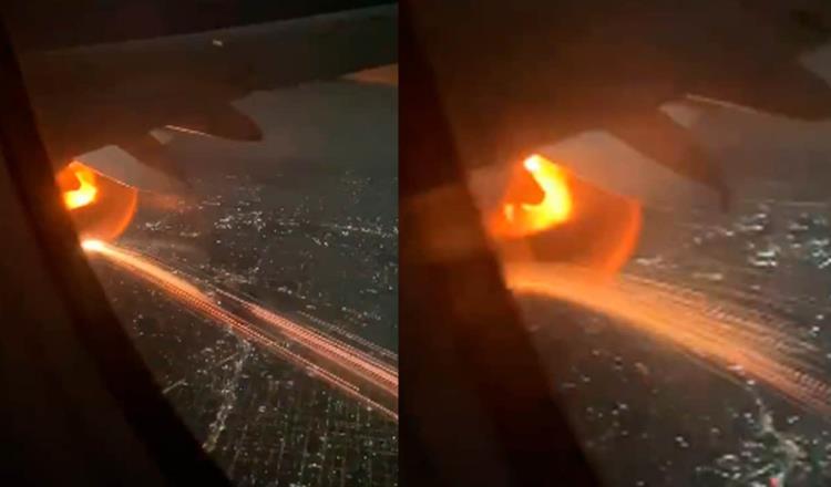 VIDEO | Avión sufre falla en motor en vuelo Guadalajara-Los Ángeles