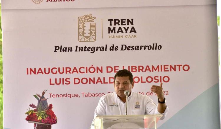Entrega Javier May libramiento vinculado con el Tren Maya en Tenosique