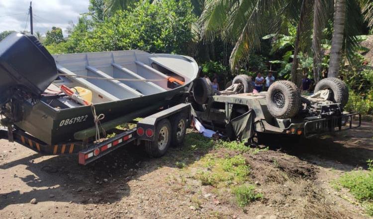 Volcadura de unidad de Sedena en Mapastepec, Chiapas deja 6 militares heridos