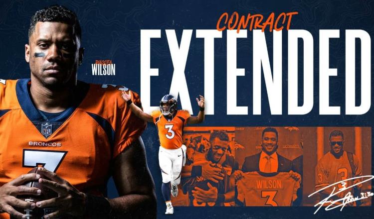 Broncos de Denver extienden contrato de Russell Wilson hasta 2028