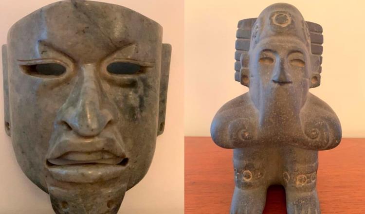 Recupera consulado de México en NY, mascareta Olmeca de 1100 años de antigüedad 