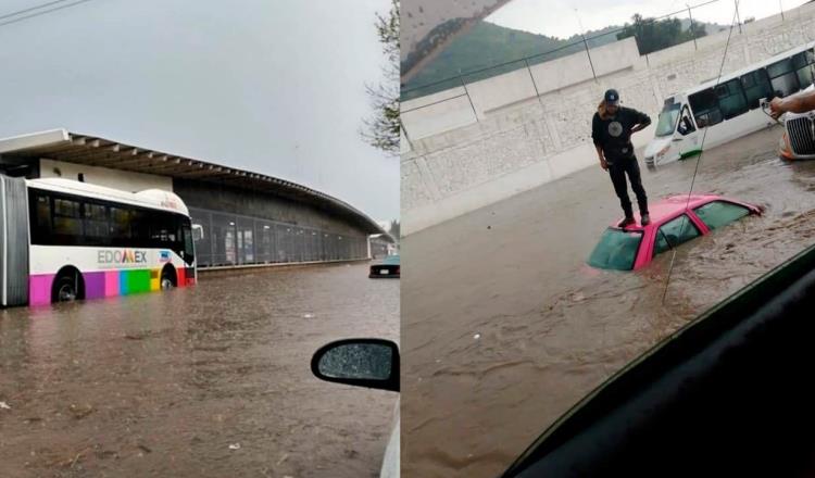 Lluvias provocan inundaciones en Ecatepec 