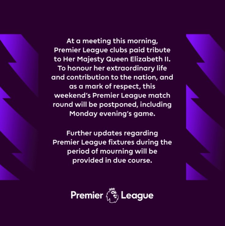 Premier League suspende actividades el fin de semana