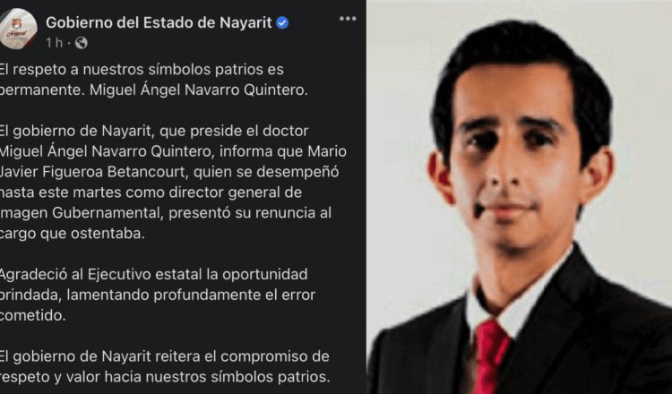 Renuncia funcionario responsable de cambiar colores de la bandera de México en Nayarit